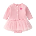 thumbnail image 2 of Ropa de bebé cárdigan de manga larga vestido de pedo ropa para niños falda de dos piezas multicolor Primavera Verano otoño, 2 of 6