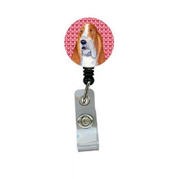 Carolines Treasures SS4528BR Basset Hound Retractable Badge Reel Or Id Holder With Clip