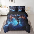 thumbnail image 2 of Castle Fairy Magical Dragon Boy Twin Bedding Sets 7-Piece,Universe Galaxy Bedding Comforter Set Microfiber,Starry Sky Breathable Sheet Sets,Ultra Soft Home Decor,Reversible, 2 of 8