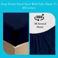 thumbnail image 4 of Universal XL V Berth 3 Piece 100% Egyptian Cotton 800TC The Best Boat V Berth Bedding Fits mattresses up to 4” Depth Durable & Easy Washable - Great Gift for Boaters ( Navy Blue ), 4 of 4