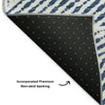 thumbnail image 3 of Addison Rugs Mayfield Washable Transitional Geometric Navy Round Rug, 8' x 8', 3 of 5