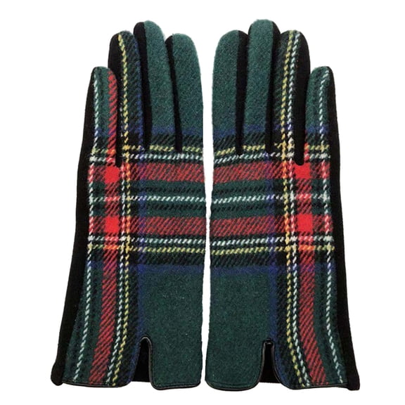 Multicolor Gloves Mittens for Women Men Warm Knitted Gloves Mittens Winter Keep Warm Splicing Print Knitting Golves Outdoor Riding Driving Mittens with Plush