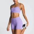 thumbnail image 4 of IBTOM CASTLE Women Workout Sets Yoga Outfits, Sports Bra and High Waist Leggings Gym Clothes Tracksuit, 2-Piece L Purple, 4 of 6