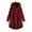 Wine, variant on Winter Clearance 2023 Winter Coats for Women Plus Size Plus Size Button Plush Tops Hooded Loose Cardigan Wool Coat Winter Jacket