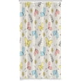 thumbnail image 4 of 36x72 Inch Farmhouse Brilliant Fabric Shower Curtain Colorful Butterfly Floral Polyester Bath Curtain Rustic Vibrant Color Stall Shower Curtains for Kids Bathroom Decor Waterproof with Hooks, 4 of 6