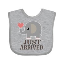 Inktastic Just Arrived Baby Elephant Boys or Girls Baby Bib