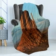 thumbnail image 4 of Canyon Soft Flannel Fleece Blanket, Panorama of Popular American Grand Canyon by Process of Long Erosion and Wind Theme, Cozy Plush for Indoor and Outdoor Use, 60" x 80", Blue Orange, by Ambesonne, 4 of 5