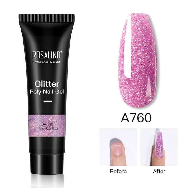 EGNMCR ROSALIND Glitter Pearlescent Extender 15ml Crystal Nail Gel Extender Extension fluid