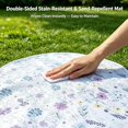 thumbnail image 6 of Foldable Waterproof Picnic Blanket with Carry Handle - Thick Padded Outdoor Mat for Beach, Portable Outdoor Blankets Tote Bag with Zipper, Thick Padded Round Mat, for Park, Hiking, Travel (S), 6 of 7