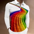 thumbnail image 2 of Blusa Informal de Manga Larga Con Estampado Digital Colorido Y Media Cremallera Para Hombre Odeerbi ODB-6, 2 of 3