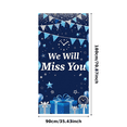 thumbnail image 3 of Decorative Design We Will Miss You Banner Colorful Stars Clock Decorative Elements Farewell Celebration Background for Indoor Decoration Event Party, 3 of 7