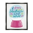 thumbnail image 2 of Stupell Industries Romantic Snowflake Kisses Snow Globe Winter Quote Graphic Art Metallic Gold Floating Framed Canvas Print Wall Art, Design by Kamdon Kreations, 2 of 5