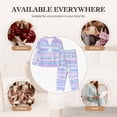 thumbnail image 5 of Goofa Striped Gradient Printed Women’s 2 Piece Pajama Set Super,Pajamas Women's Long Sleeve Sleepwear Soft Button Down Loungewear Pjs Lounge Set Nightwear-X-Large, 5 of 9