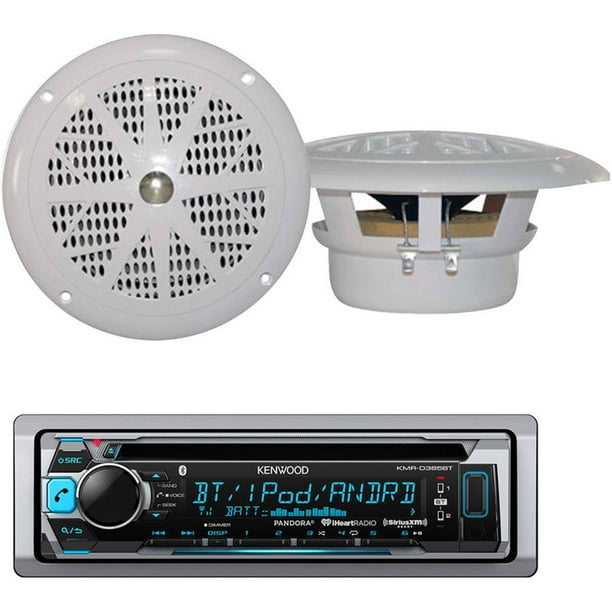 Kenwood KMRD365BT SingleDIN InDash Marine CD Receiver with Bluetooth