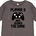 thumbnail image 4 of Inktastic Player 3 Has Joined The Game Boys or Girls Long Sleeve Toddler T-Shirt, 4 of 5