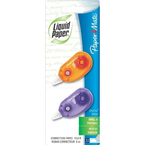 Liquid Paper DryLine Micro Correction Tape 2 Pack (1742425)