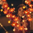 thumbnail image 3 of 8PCS LED Light String Halloween Yard Decoration Lamp Thanksgiving Party Lighting  40 LED  6m  Flash  Pumpkin, 3 of 8