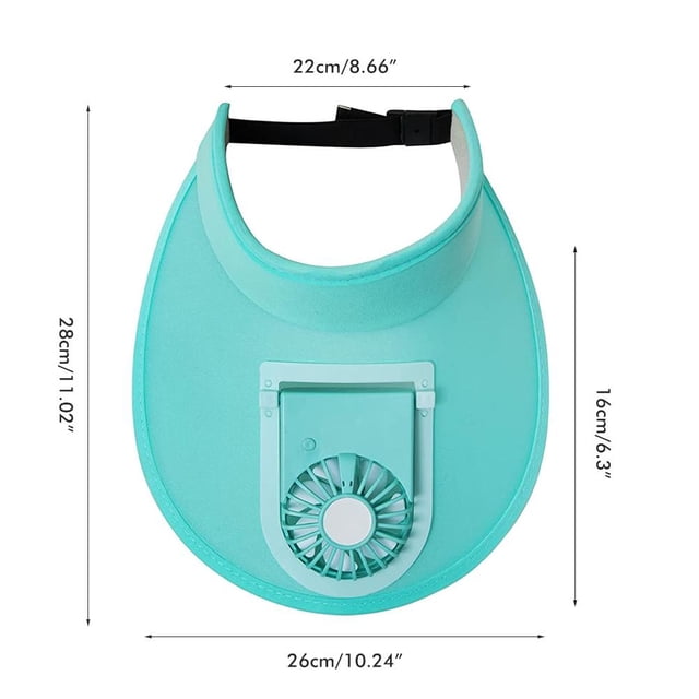Sombrero con visera con ventilador, protección solar, viseras superiores vacías, ventilador recargable con velocidades ajustables para niños y adultos