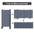 thumbnail image 6 of JVVMNJLK Indoor Room Divider, Portable Office Divider, Convenient Movable (6-Panel), Folding Partition Privacy Screen for Bedroom,Dining Room, Study,204" W x 19.7" D x 71.3" H, Gray, 6 of 6
