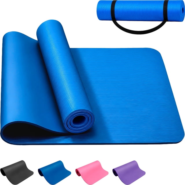 Tapete Yoga Pilates Ejercicio Centurfit Fitness Portatil Azul