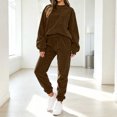 thumbnail image 6 of Dzrciro Sets for Women, Corduroy Long Sleeve Crew Neck Tops and Elastic Waist Jogger Pants with Pockets, Warm Daily Weekend Sets S‑2XL, 6 of 8