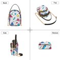 thumbnail image 3 of FORMRS Crossbody Bag for Women Quilted Travel Shoulder Cell Phone Purse with Chain Strap Handbag, Red Retro Pattern, 3 of 7