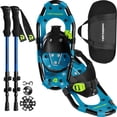 thumbnail image 1 of Paquete de bastones de senderismo con raquetas de nieve Retrospec Brash Blue 14US, 1 of 8