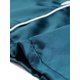 thumbnail image 5 of Conjunto de salón de satén para mujer INSPIRE CHIC, camisa de botones de manga larga con pantalones, pijamas de seda en azul pavo real, 5 of 6