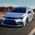 thumbnail image 4 of Ikon Motorsports Front Bumper Lip Compatible With 2020-2024 Toyota Corolla SE XSE 4-Door Sedan Gloss Black 3PC PP Polypropylene IKON Style Front Lip Lower Chin Spoiler Splitter, 4 of 9