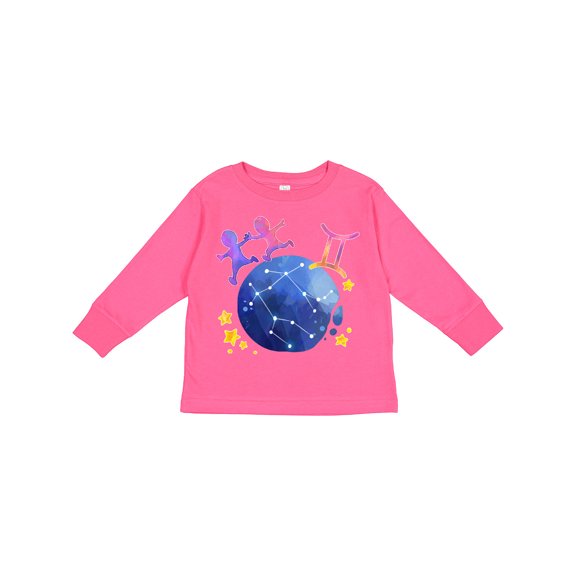 Inktastic Gemini Constellation Zodiac Sign Illustration Boys or Girls Long Sleeve Toddler T-Shirt