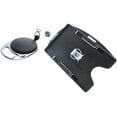 thumbnail image 7 of Premium Two Card Plastic Badge Holder - Vertical or Horizontal - with Heavy Duty Retractable Carabiner Clip Badge Reel by Specialist ID (Black, Sold Individually), 7 of 7