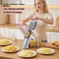 thumbnail image 3 of ONCE FOR ALL Potato Slicer for French Fries & Potato Chips, Vegetable Cutter with Food Pusher, Adjustable 0.1–8mm Thickness, Slice, Julienne, Shred & Dice, 3 of 10