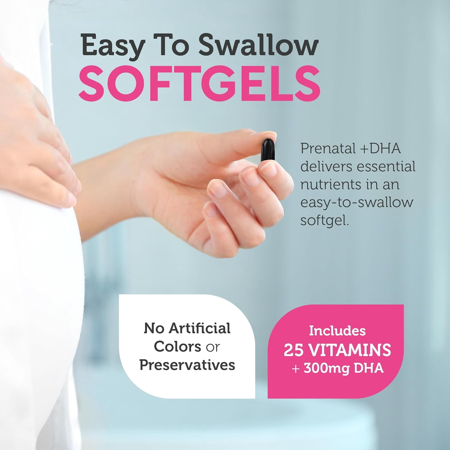 Zahler Prenatal DHA Prenatal Vitamins for Women with DHA & Folate, 60 Unflavored Softgels
