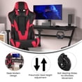 thumbnail image 3 of Flash Furniture X20 Ergonomic LeatherSoft Swivel Reclining Gaming Chair with Transparent Roller, 3 of 4