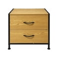 thumbnail image 1 of Buro Para Recamara, Mesa de Noche Auxiliar De Madera MDF Mueble Moderno Con Cajones Para Dormitorio Color Madera, 1 of 5