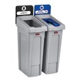 thumbnail image 1 of Recycling Station Kit-Slim Jim 2 Stream, Grey, 1 of 5