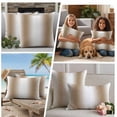 thumbnail image 5 of Khaki White Ombre Outdoor Waterproof Pillow Covers, Modern Abstract Art Farmhouse Gradient Decorative Square Throw Pillowcase Sofa Cushion Sham for Patio/Couch/Chair, 26"x26" 2 Pack, 5 of 8