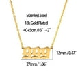 thumbnail image 2 of ziyahi Collier Numéro d'Ange 111 - 999 Collier en Acier Inoxydable Collier Numéro d'Or Collier Numérologie Bijoux Type9, 2 of 8