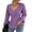 Purple, variant on Long Sleeve Women V-Neck Slim Knit Sweater Pullover Jumper