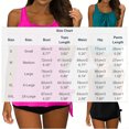 thumbnail image 3 of Tnhcen Women's Adjustable Straps Printed Tankini Swimsuit Set with Built - in Bra No Underwire 100% Polyester Swimwear, S - 2XL, 3 of 7