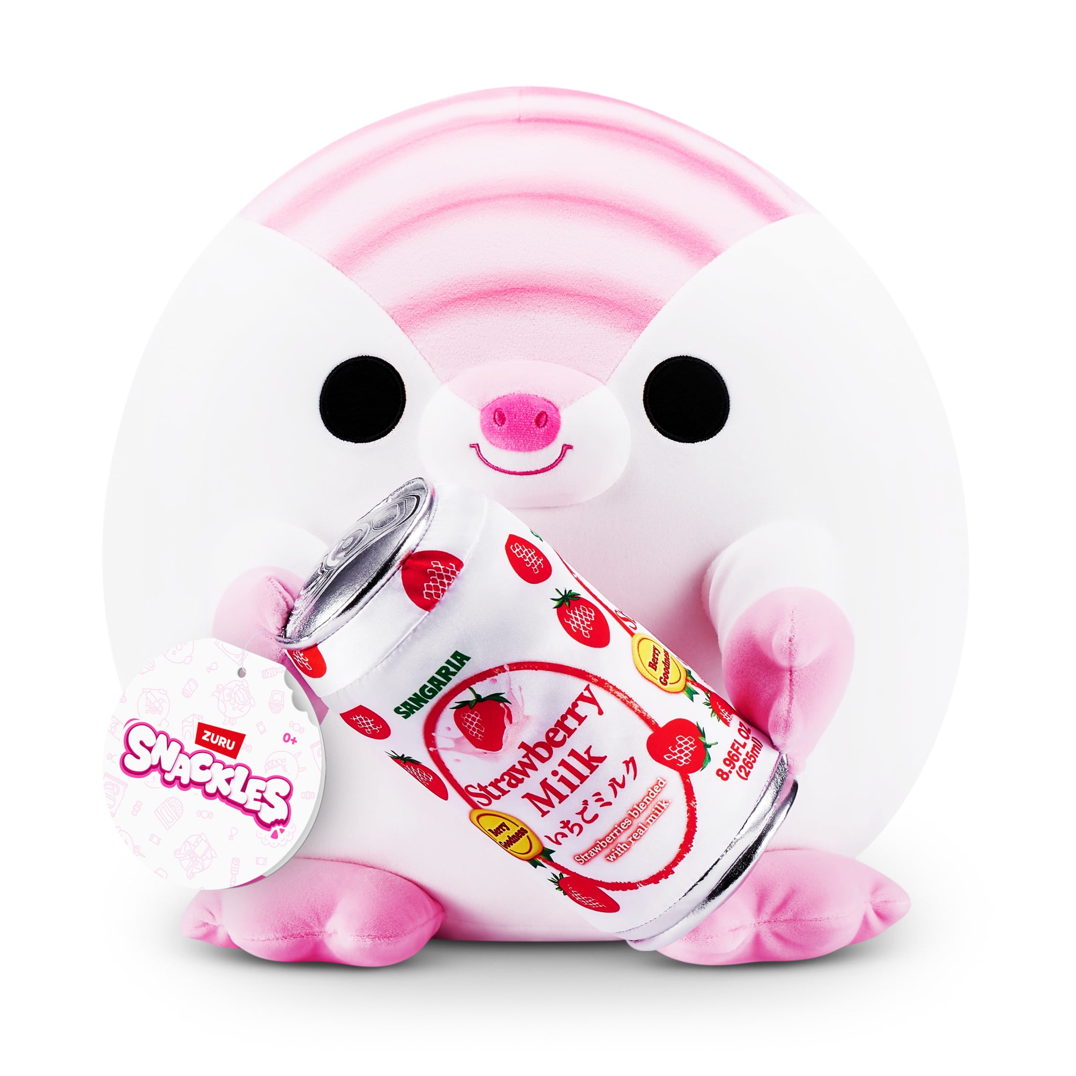 Snackles Peluche série 3 14 pouces sous licence de ZURU (Pink Fairy Armadillo w/Sangaria) de ZURU, Peluche avec licence accessoires Snack Brand