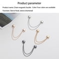 thumbnail image 6 of Multi-Function Magnetic Clothing Clips,3PCS Long Chain Round Magnetic Snap,Multifunctional T-Shirt Hem Shortened Magnetic Suction Seamless Snap (Gray), 6 of 7