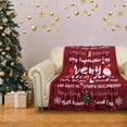 thumbnail image 2 of Christmas Throw Blanket Gifts Fleece Holiday Theme Christmas Reindeer Snowflakes Tree Prints Home Décor Soft Warm and Cozy Throws for Women, Winter Bedding, Couch, 50"x60", Wine, 2 of 6