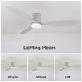 thumbnail image 4 of Ceiling Fans with Lights, 52 Inch Low Profile Ceiling Fan with Remote/App Control, Flush Mount, DC Reversible Motor, Dimmable LED for Bedroom,Indoor/Outdoor Use, 4 of 10