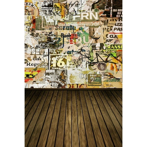 BSDHOME Polyester Wooden Floor Indoor Theme 5x7ft Photography Backdrops for Kids Portrait Studio Props