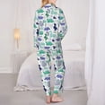 thumbnail image 6 of Wukai Dinosaur Print Women's Pajama Set - Soft Long Sleeve Sleepwear for Comfort and Style-XX-Large, 6 of 9
