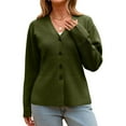 thumbnail image 5 of Turilly Women's Sweater Coats Long-Sleeved Cinched Waist Open Front Knitted Tops Coat, 5 of 6