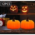 thumbnail image 3 of Paquete de 12 luces LED de calabaza para Halloween, 3 of 4