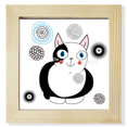thumbnail image 1 of Animal Cute Fat Cat sle Square Picture Frame Wall Tabletop Display, 1 of 3