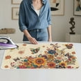 thumbnail image 4 of ZIATUBLES Colorful Flower Butterfly Print Ironing Blanket, Portable Lightweight Travel Ironing Board for Clothes, Heat Resistant Foldable Ironing Mat Pad Fits Small Space Easy to Store, 31.5" x 19.6", 4 of 7